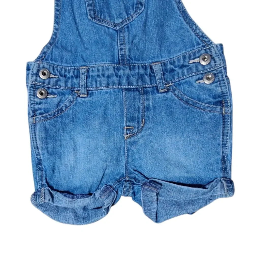 Jordache Toddler Denim Shortalls Size 2T Medium Wash Denim Overalls